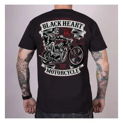 tričko street pánské - SKELETON CHOPPER - BLACK HEART