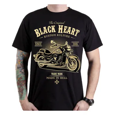 tričko street pánské - HARLEY - BLACK HEART - 001-0085-BLK