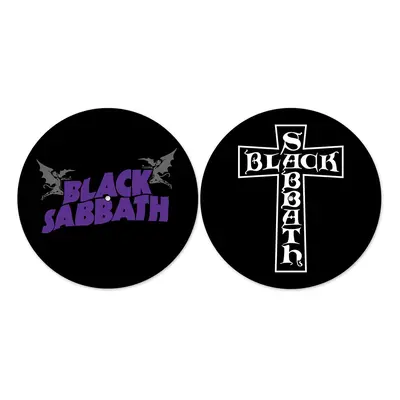 podložka na gramofon (set 2ks) BLACK SABBATH - PURPLE LOGO/CROSS LOGO - RAZAMATAZ