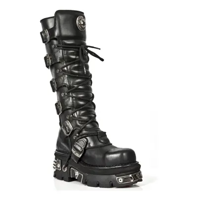 boty kožené unisex - ITALI NEGRO - NEW ROCK - M.272MT-S1