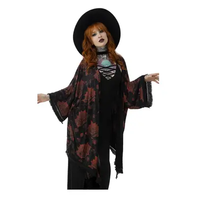 přehoz dámský KILLSTAR - Blood Rose Kimono - Black/Red