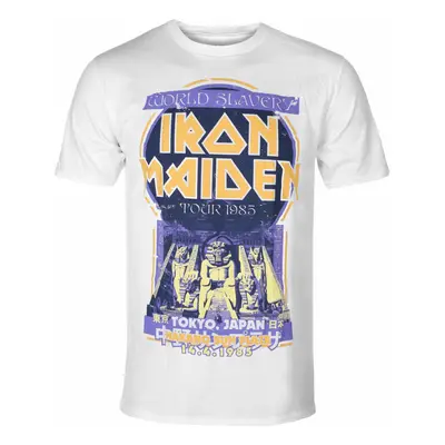 Tričko metal pánské Iron Maiden - Powerslave Japan Flyer WHT - ROCK OFF - IMTEE127MW