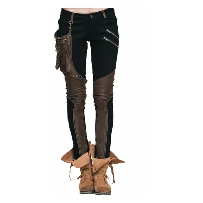 kalhoty dámské DEVIL FASHION - Blade Steampunk Pants with Decorative Thigh Holster