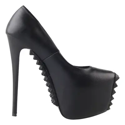 boty na podpatku dámské - Studded Platform - BANNED - BND064BLK