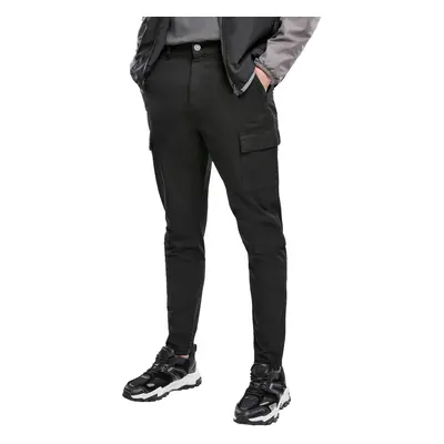 kalhoty pánské URBAN CLASSICS - Tapered Double Cargo - black