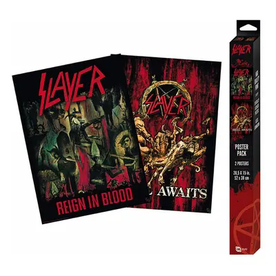 plakát (set 2ks) SLAYER - Reign in Blood/Hell Awaits