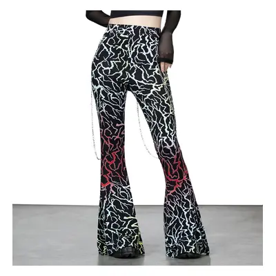 kalhoty dámské KILLSTAR - Glamour Perfection Flares - Black