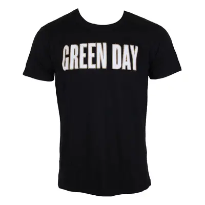 Tričko metal pánské Green Day - Logo & Grenade Applique Slub - ROCK OFF - GDAPSLUB01MB