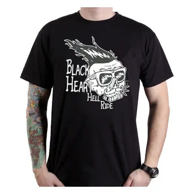 tričko street pánské - HELL RIDE - BLACK HEART - 001-0068-BLK