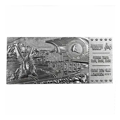 dekorace Jurský svět - Replica Mosasaurus Ticket - silver plated