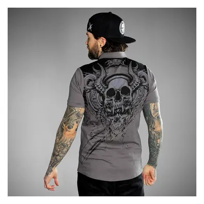 tričko hardcore pánské - POLO GRAPHIC SKULL - HYRAW - SP24-M14