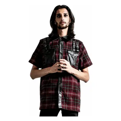 košile pánská KILLSTAR - Daze Button-Up - BLOOD TARTAN