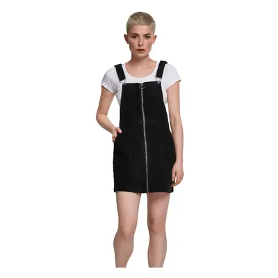 šaty dámské URBAN CLASSICS - Corduroy Dungaree - black