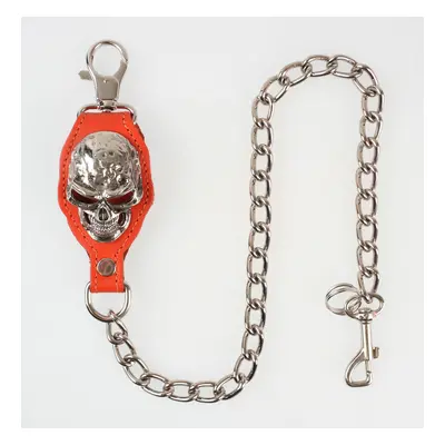 řetěz Skull - Orange/Silver