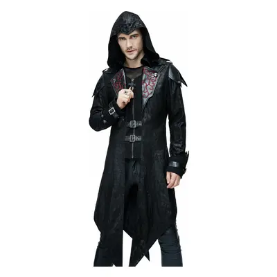 kabát pánský DEVIL FASHION - Vlad Hooded Punk Synthetic Leather