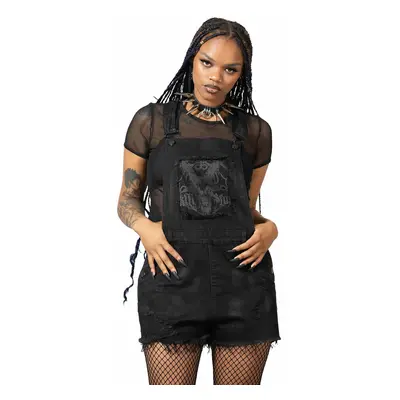 kraťasy dámské KILLSTAR - Foreteller Denim Overalls - Black