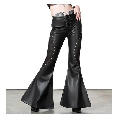 kalhoty dámské KILLSTAR - Sabina's Sacri ce Flares - Black