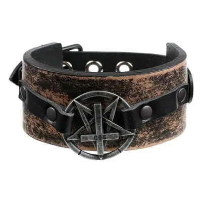 náramek Pentagram Cross - brown