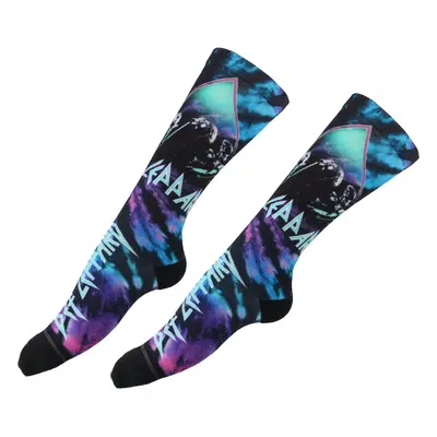 ponožky DEF LEPPARD - HYSTERIA TIE DYE - BLACK - PERRI´S SOCKS