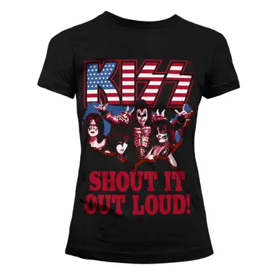 Tričko metal dámské Kiss - Shout It Out Loud - HYBRIS - ER-5-KISS002-H68-4-BK