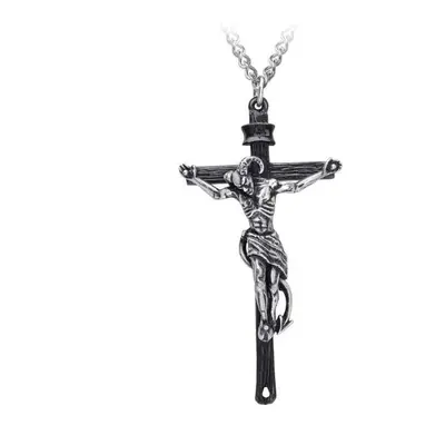 obojek ALCHEMY GOTHIC - Crucifaustan - Pewter