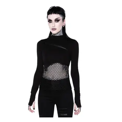 tričko dámské - SIndi Fishnet Top - KILLSTAR - KSRA002142