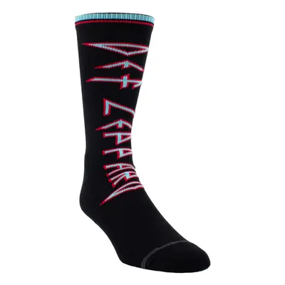 ponožky DEF LEPPARD - SHARP TEXT LOGO CREW - BLACK - PERRI´S SOCKS