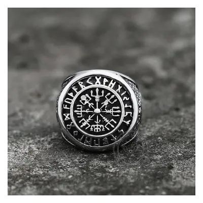 prsten Futhark Runes Compass Viking