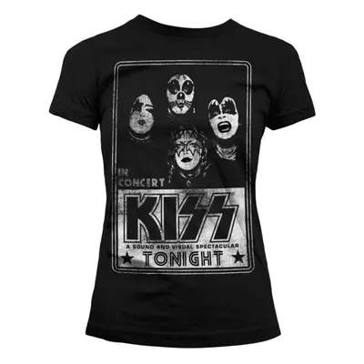 Tričko metal dámské Kiss - In Concert Distressed Poster - HYBRIS - ER-5-KISS001-H68-7-BK