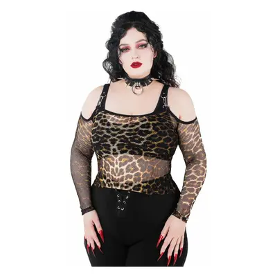 tričko dámské - Catitude Fishnet - KILLSTAR - KSRA002938