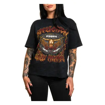 tričko hardcore dámské - WILD HEARTS FLAME - AFFLICTION - AW26408-BKLV