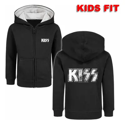 mikina s kapucí dětské Kiss - (Distressed Logo) - METAL-KIDS - 360.39.8.7