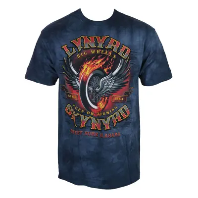 Tričko metal pánské Lynyrd Skynyrd - Big Wheels - LIQUID BLUE