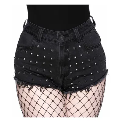 kraťasy dámské KILLSTAR - Liberty Studded - Ash