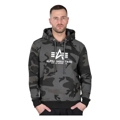 mikina s kapucí pánské - Basic - ALPHA INDUSTRIES - black camo_178312C