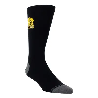 ponožky QUEEN - GOLD CREST CREW - BLACK - PERRI´S SOCKS