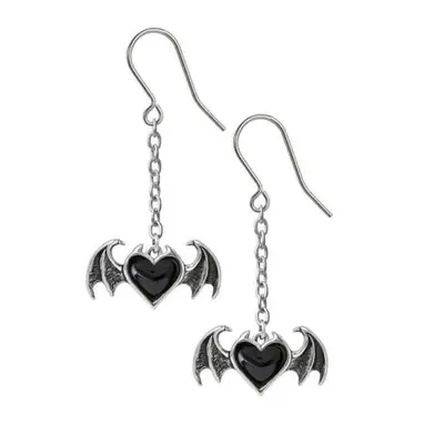 náušnice ALCHEMY GOTHIC - Black Soul - Pewter