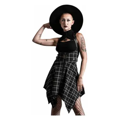 sukně dámská KILLSTAR - Dazed & Confused Suspender - ASH TARTAN