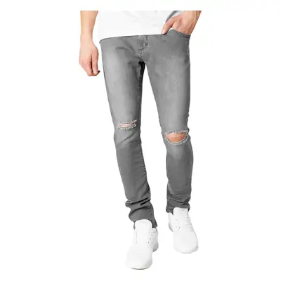 kalhoty pánské URBAN CLASSICS - Slim Fit Knee Cut Denim - TB1652