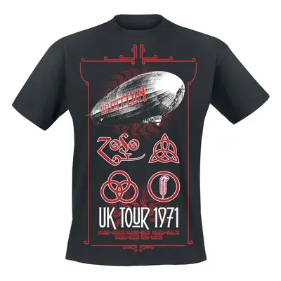 Tričko metal pánské Led Zeppelin - UK Tour - NNM - RTLZETSBTOU LZTS07MB