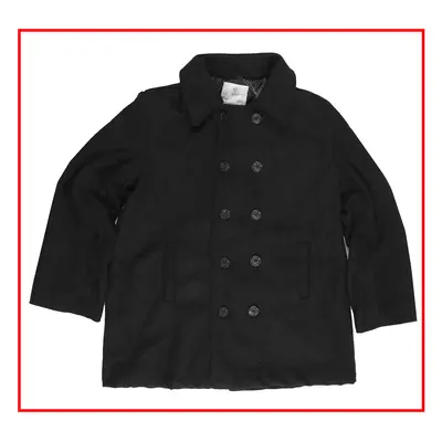 kabát pánský ROTHCO - PEA COAT - BLACK - POŠKOZENÉ