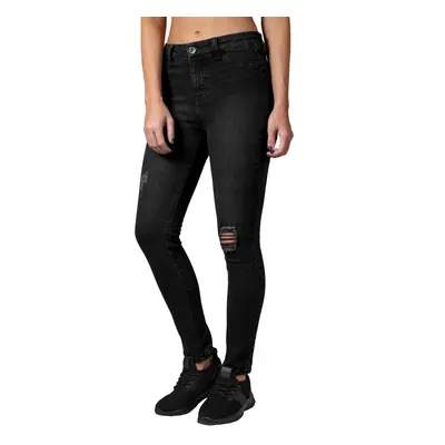 kalhoty dámské URBAN CLASSICS - High Waist - black washed