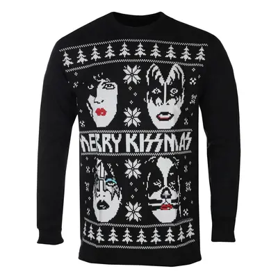 Tričko metal pánské Kiss - MERRY KISSMAS - LIQUID BLUE