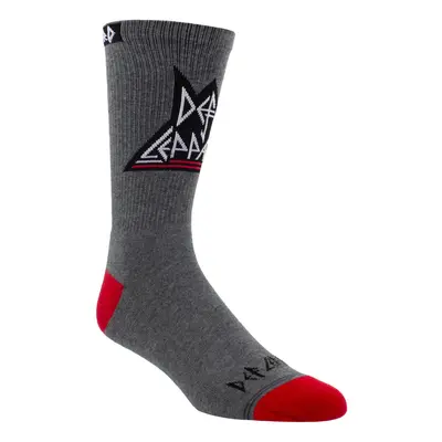 ponožky DEF LEPPARD - TRIANGLE LOGO CREW - CHARCOAL HTR.- PERRI´S SOCKS