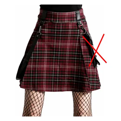 sukně dámská Blood Tartan - POŠKOZENÉ