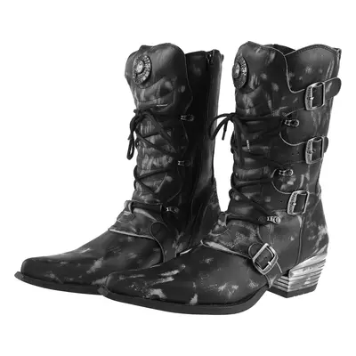 boty kožené dámské - WEST NEGRO ACERO VINTAGE RASPADO - NEW ROCK - M.7993-S3