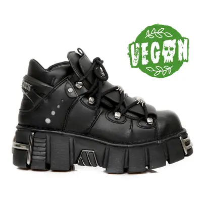 boty kožené unisex - VEGAN NEGRO - NEW ROCK - M.106-VS1