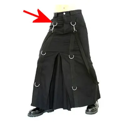 kilt Aderlass - Chain Skirt Denim Black - POŠKOZENÉ