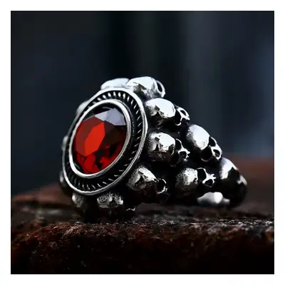 prsten Red Zircon Punk