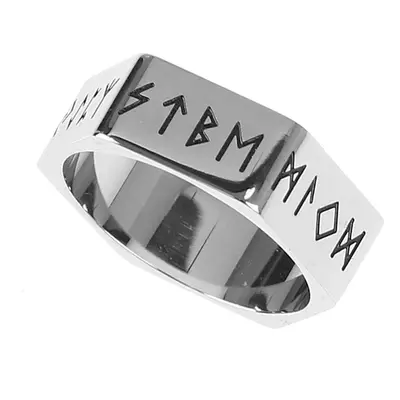 prsten Hexagon Viking Nordic Runes STEEL